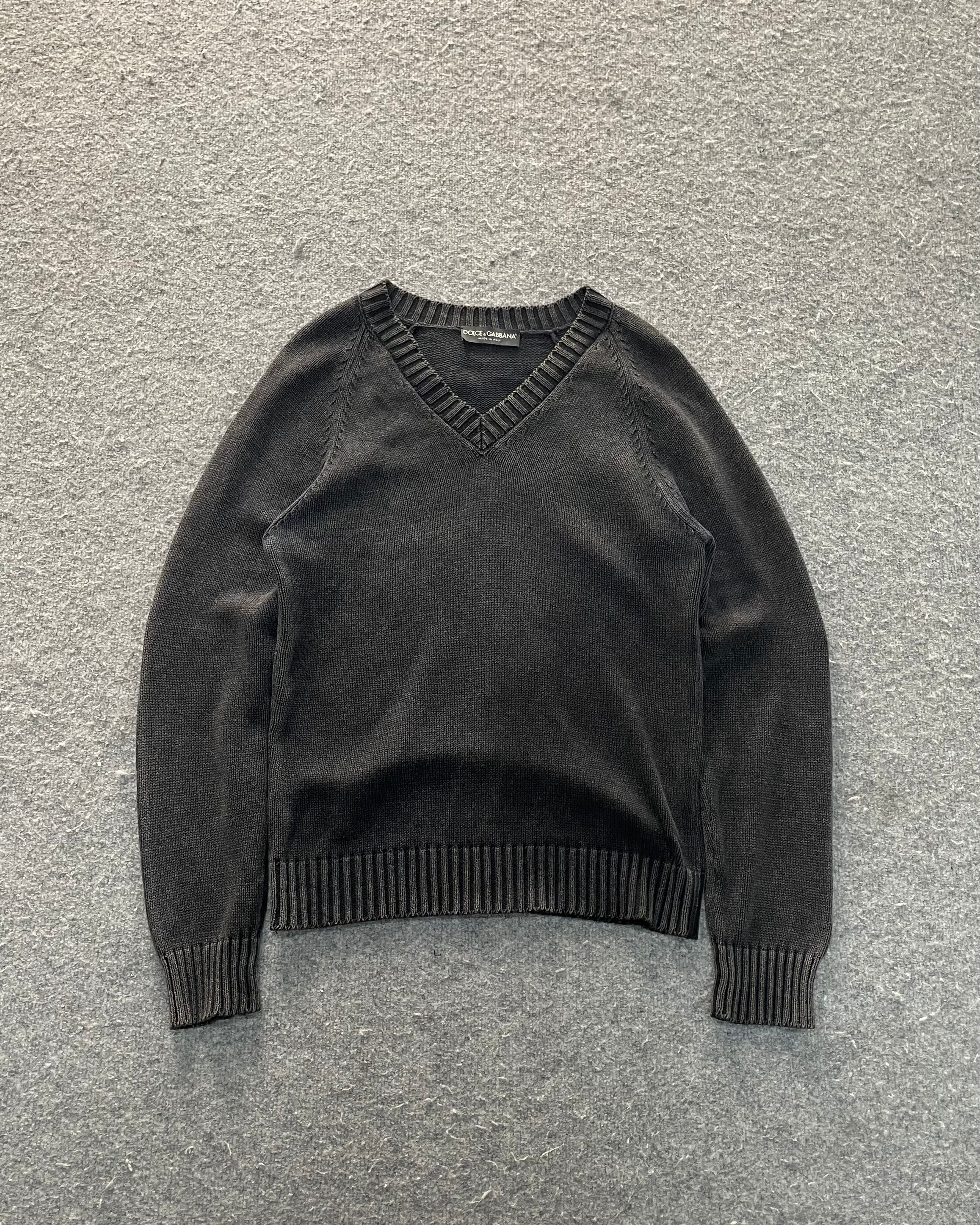 DOLCE＆GABBANA】v-neck rib knit sweater | blendmarket