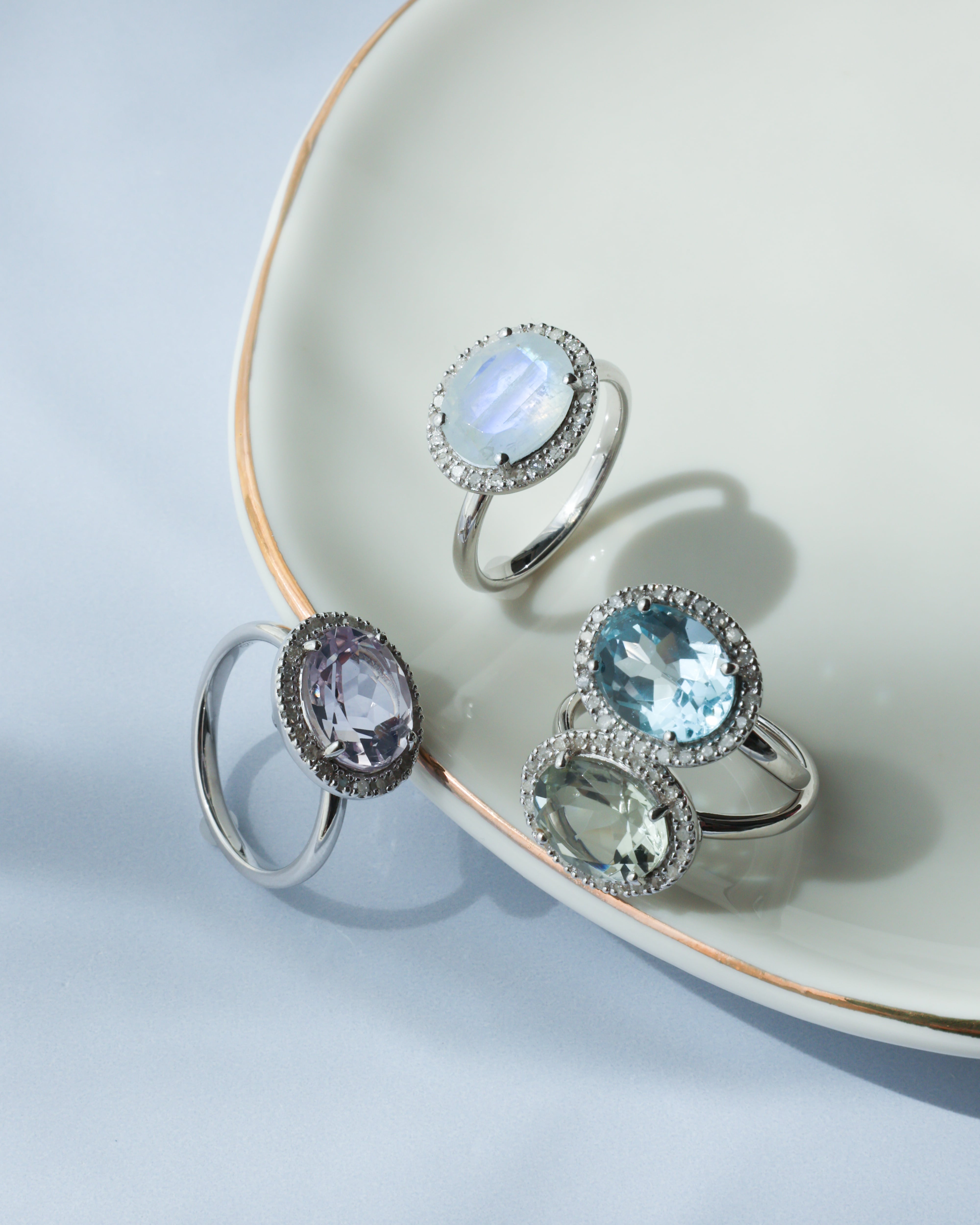 ラベンダークォーツ ダイヤモンドメレリング | ＜天然石ジュエリー