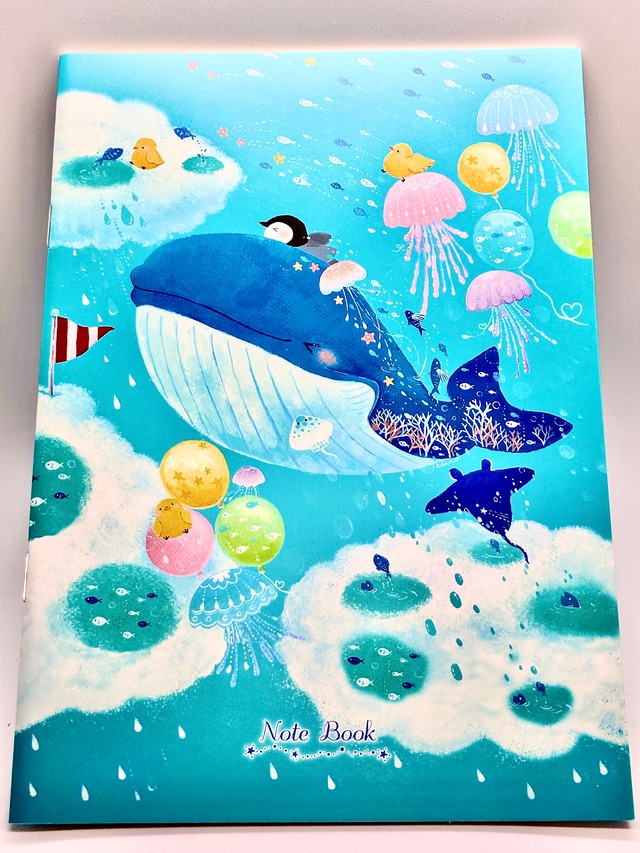 吉田麻乃 A5ノート クジラの浪漫飛行 吉田麻乃 A5ノート クジラの浪漫飛行