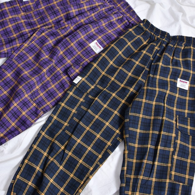 【50%OFF】裾絞りチェックカーゴパンツ