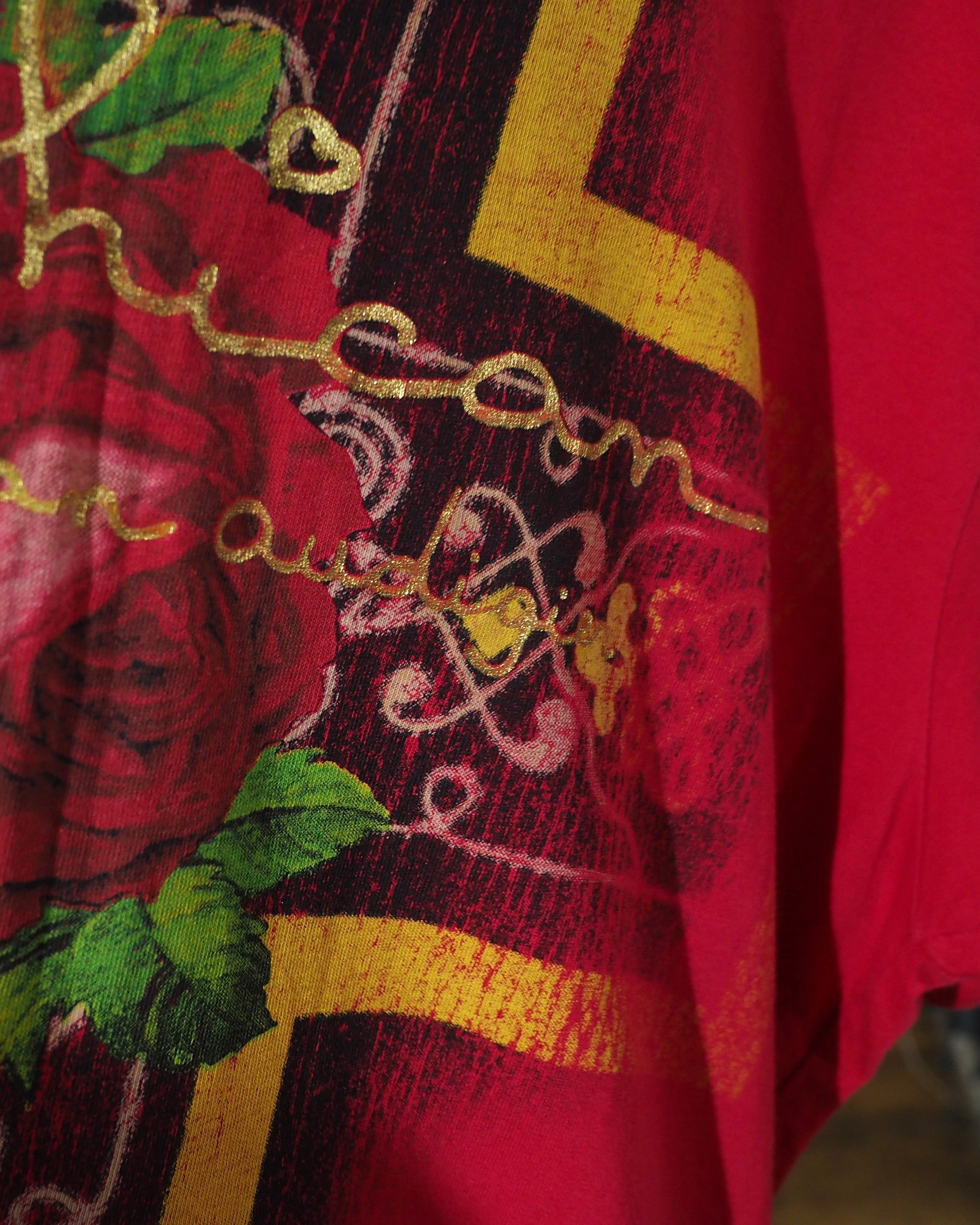 " Christian Audigier ‐ 聖母マリア " Virgin Mary Both sides Printed SS Tee ( Made in USA )