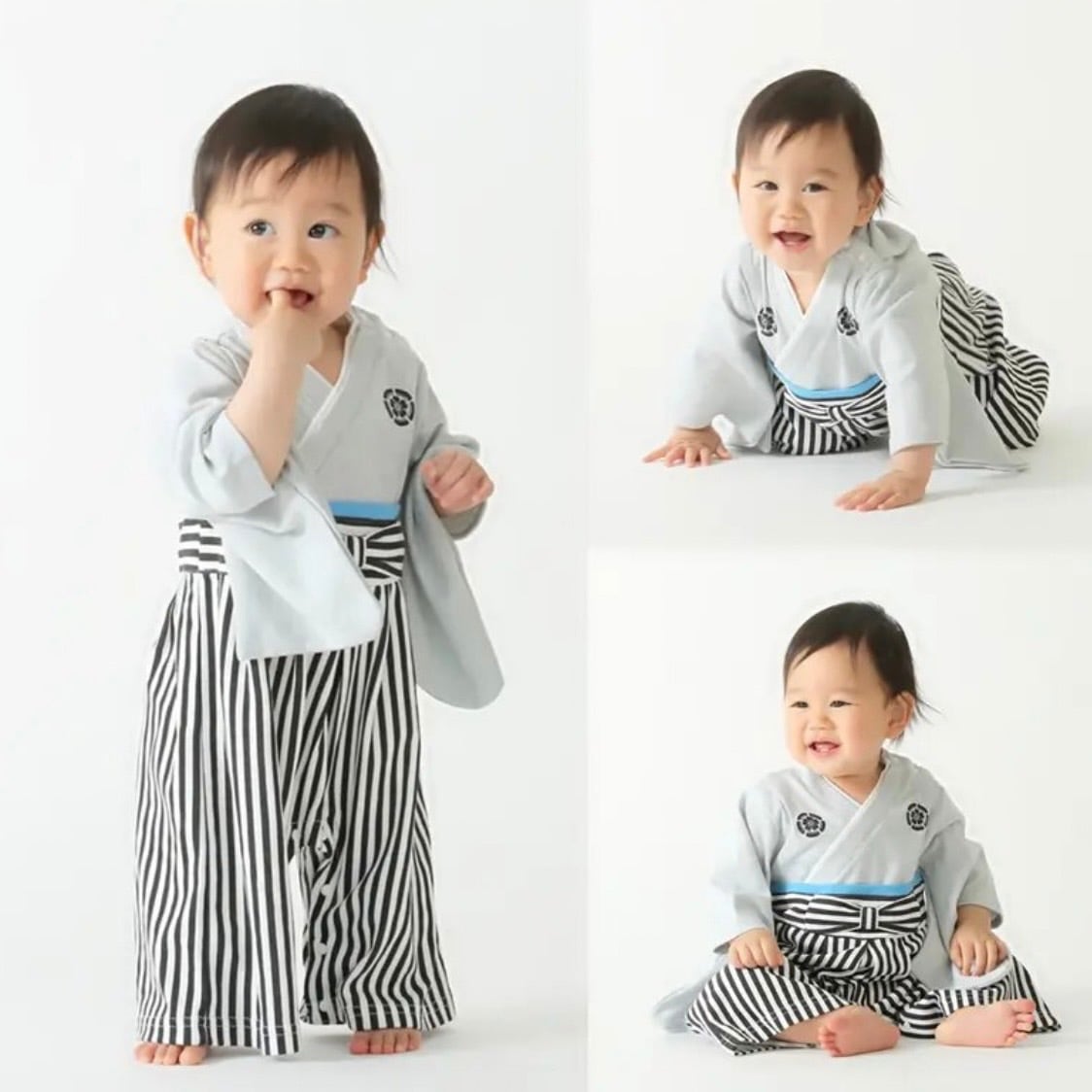 【05】キッズ袴ロンパース / 袴 / はかま / 女の子 / 男の子 / ~90( A~D )