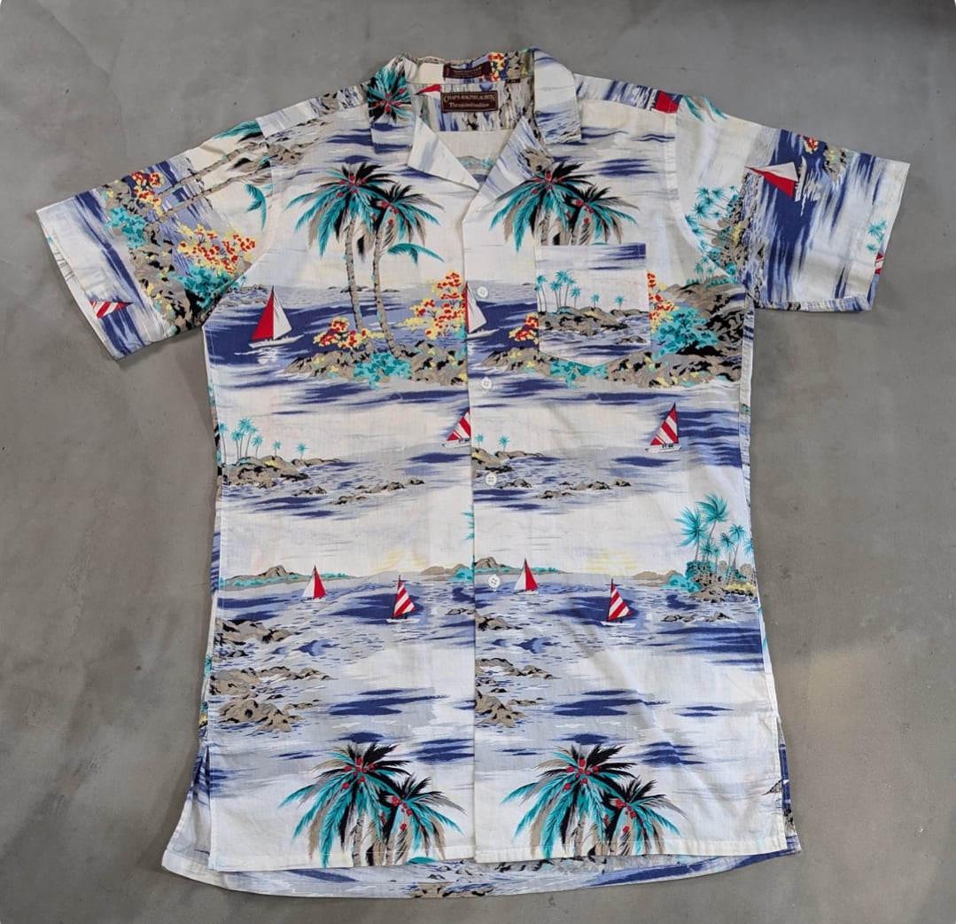 80s ralph lauren "chaps" cotton hawaiian shirt 小岩店