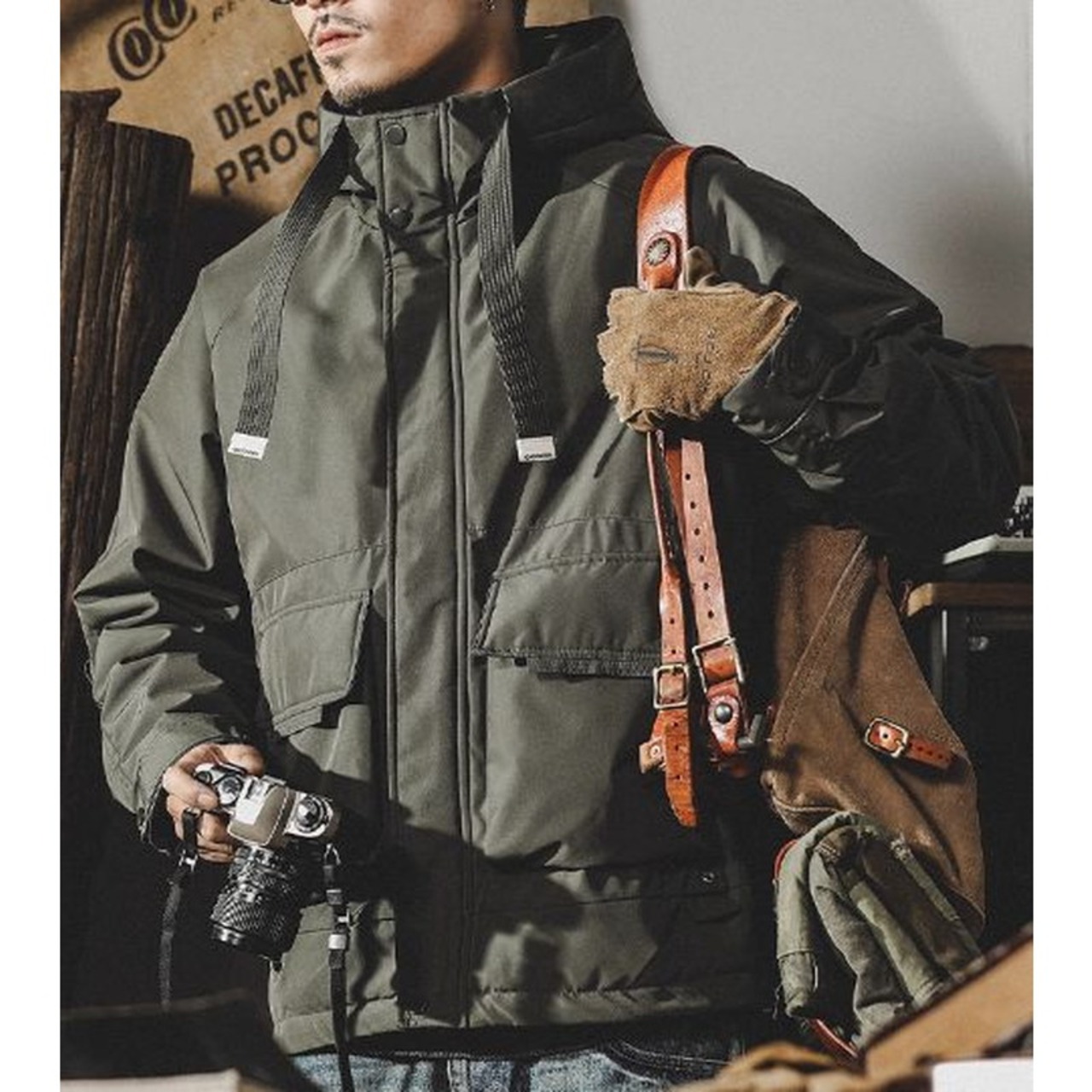 Zip-Up Oversized Hip-Length Jacket ◇3color H0931