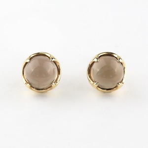 Calm round pierce〈Smoky quartz〉