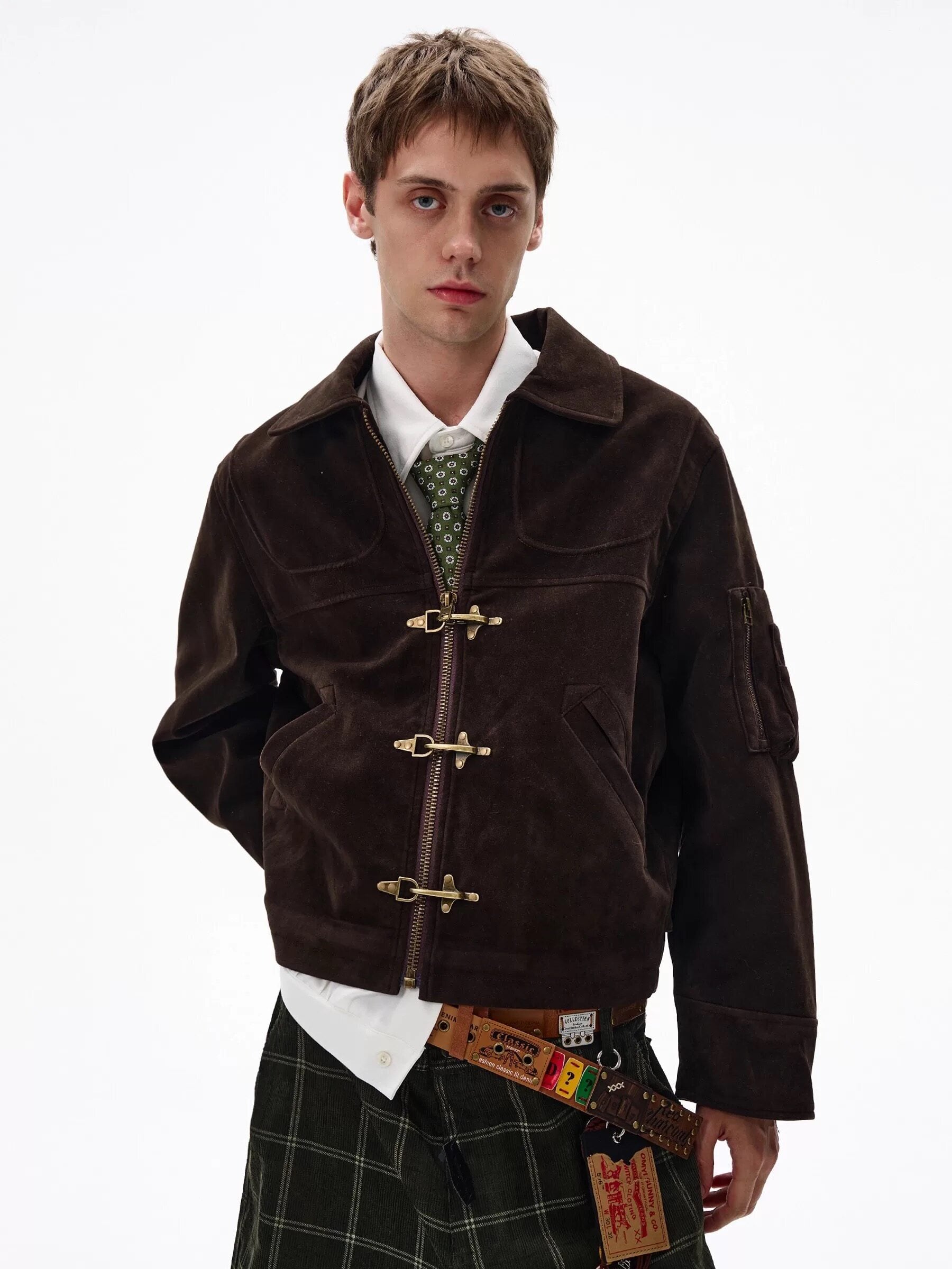 【CODONA SELECT】ファイヤーマンフック × フェイクスエード ワークジャケット
