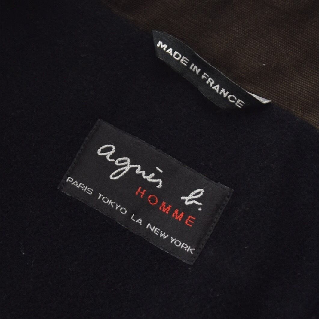 High Neck Design Coat Fleece Lining Made In FRANCE アニエスベー  ハイネックデザインコート フリースライニング フランス製 marron vintage