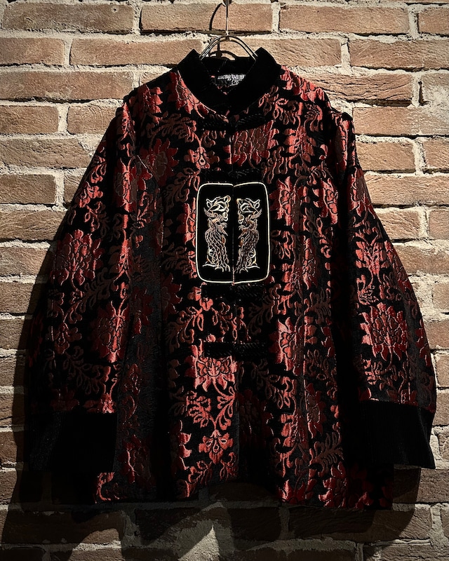 【Caka act3】Beautiful Botanical Pattern Vintage China Shirt