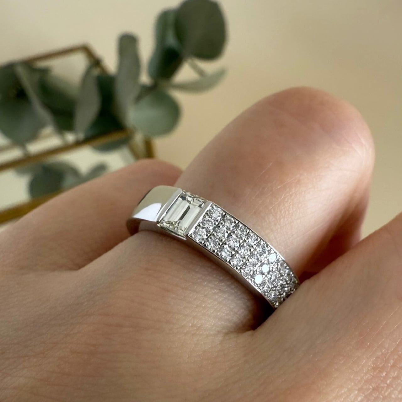 ダイヤモンド デザインリング S3 0.353 ct プラチナ チェカ 鑑定書付