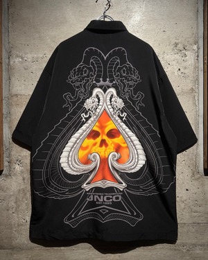【Caka】“JNCO”Spade Design Vintage Loose S/S Shirt