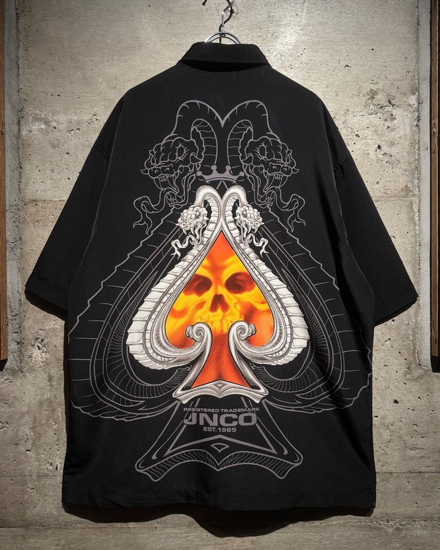 【Caka】“JNCO”Spade Design Vintage Loose S/S Shirt