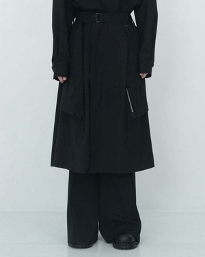 【26AW】Tamme タム / SOUTIEN COLLAR COMBAT SKIRT