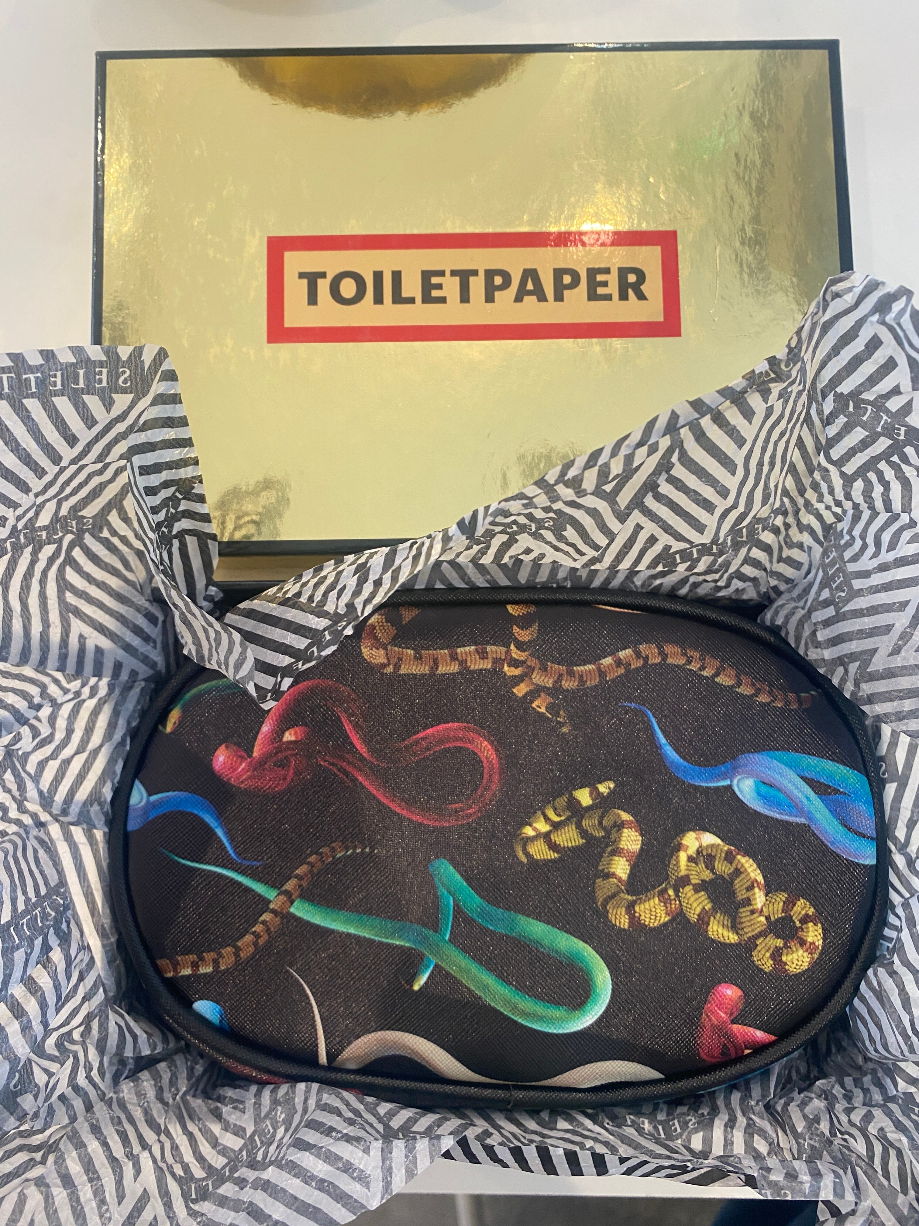 SELETTI / TOILETPAPER トイレットペーパー ウエストポーチ BLK Snakes
