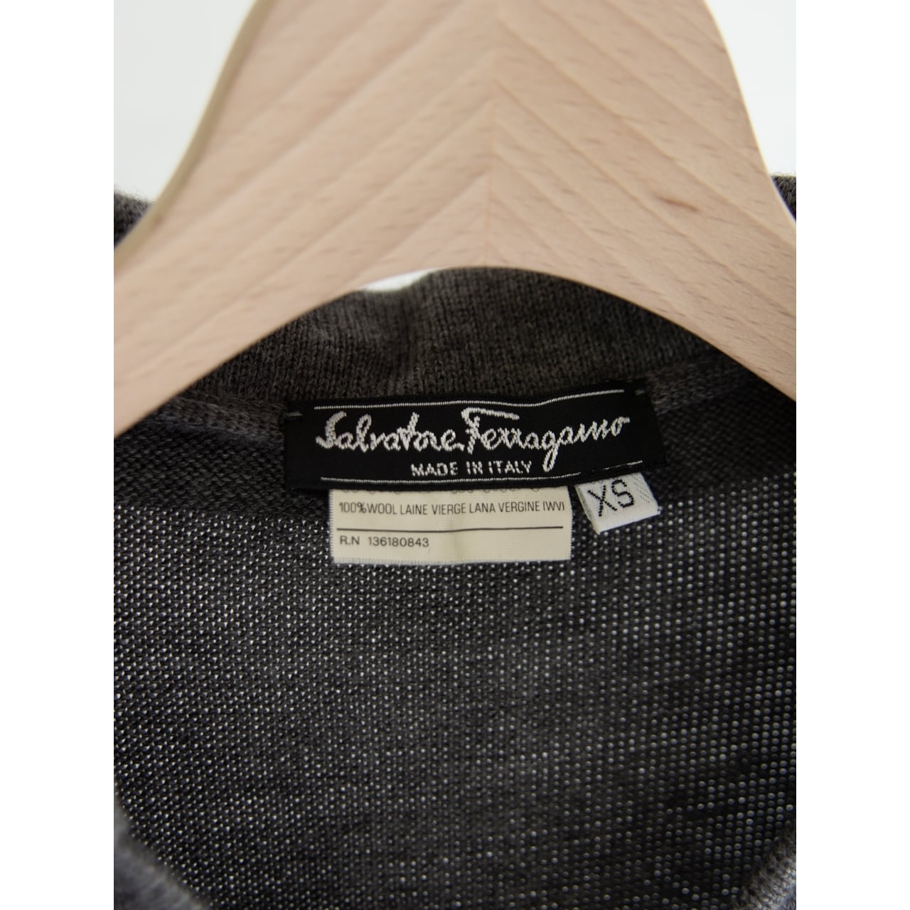 【Salvatore Ferragamo】Made in Italy 100% Wool Skipper Sweater（サルヴァトーレ フェラガモ イタリア製ウールスキッパーセーター プルオーバーニット）