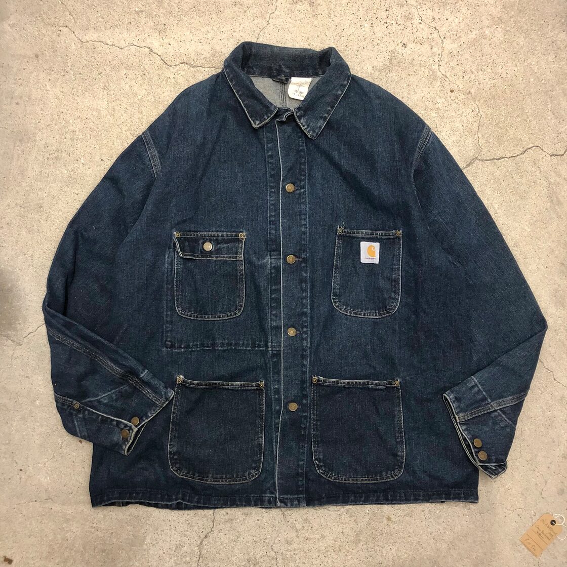 80〜90s Carhartt/Denim coverall/USA製/XXL/デニムカバーオール 