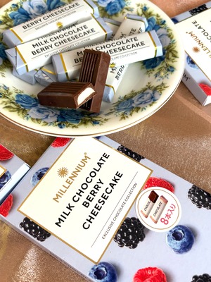 ◆ミレニアムチョコレートファクトリー◆ベリーチーズケーキ◆ミルクチョコ◆チョコレートファッジ◆板チョコ/個包装◆◆