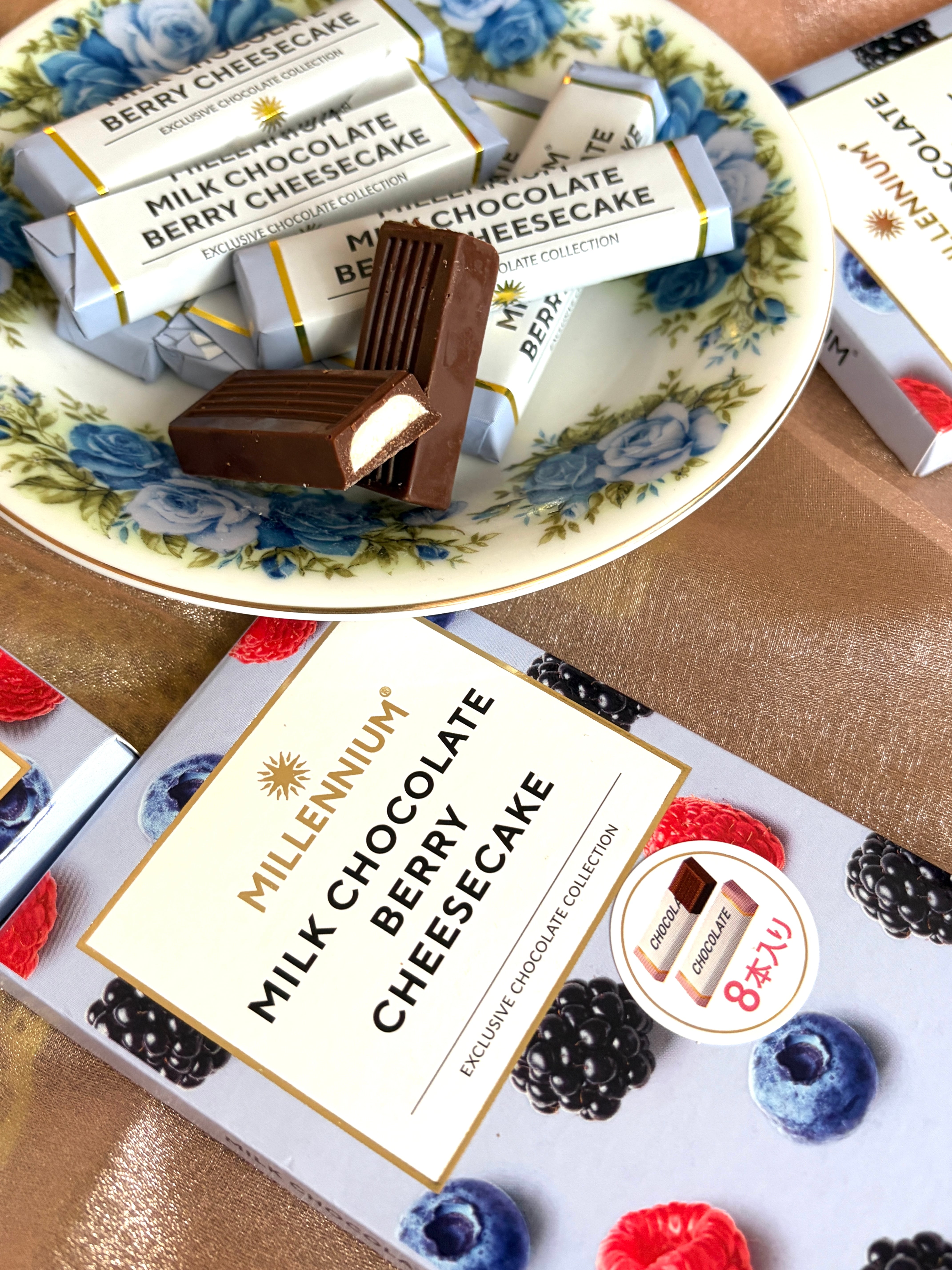 ◆ミレニアムチョコレートファクトリー◆ベリーチーズケーキ◆ミルクチョコ◆チョコレートファッジ◆板チョコ/個包装◆◆