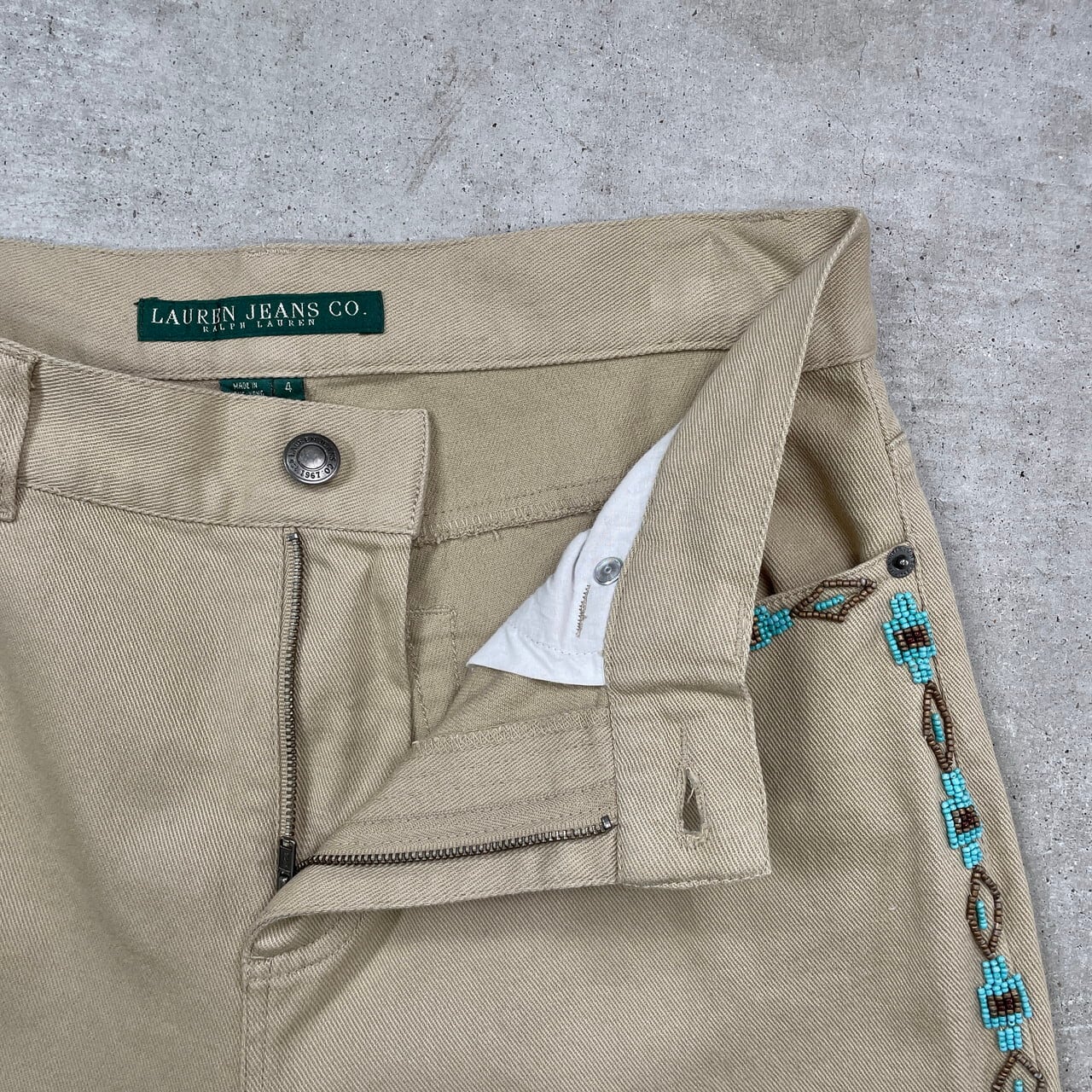 LAUREN RALPH LAUREN ローレン ラルフローレン コットンフレアパンツ 
