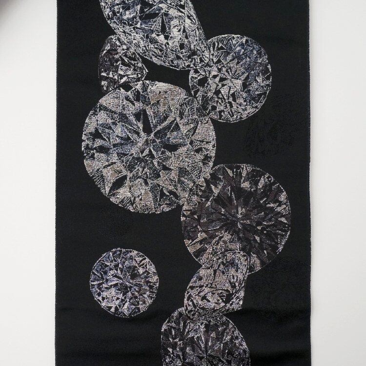 Rumi Rock 正絹 博多織名古屋帯「ダイヤモンド」 [E760] | Rumi