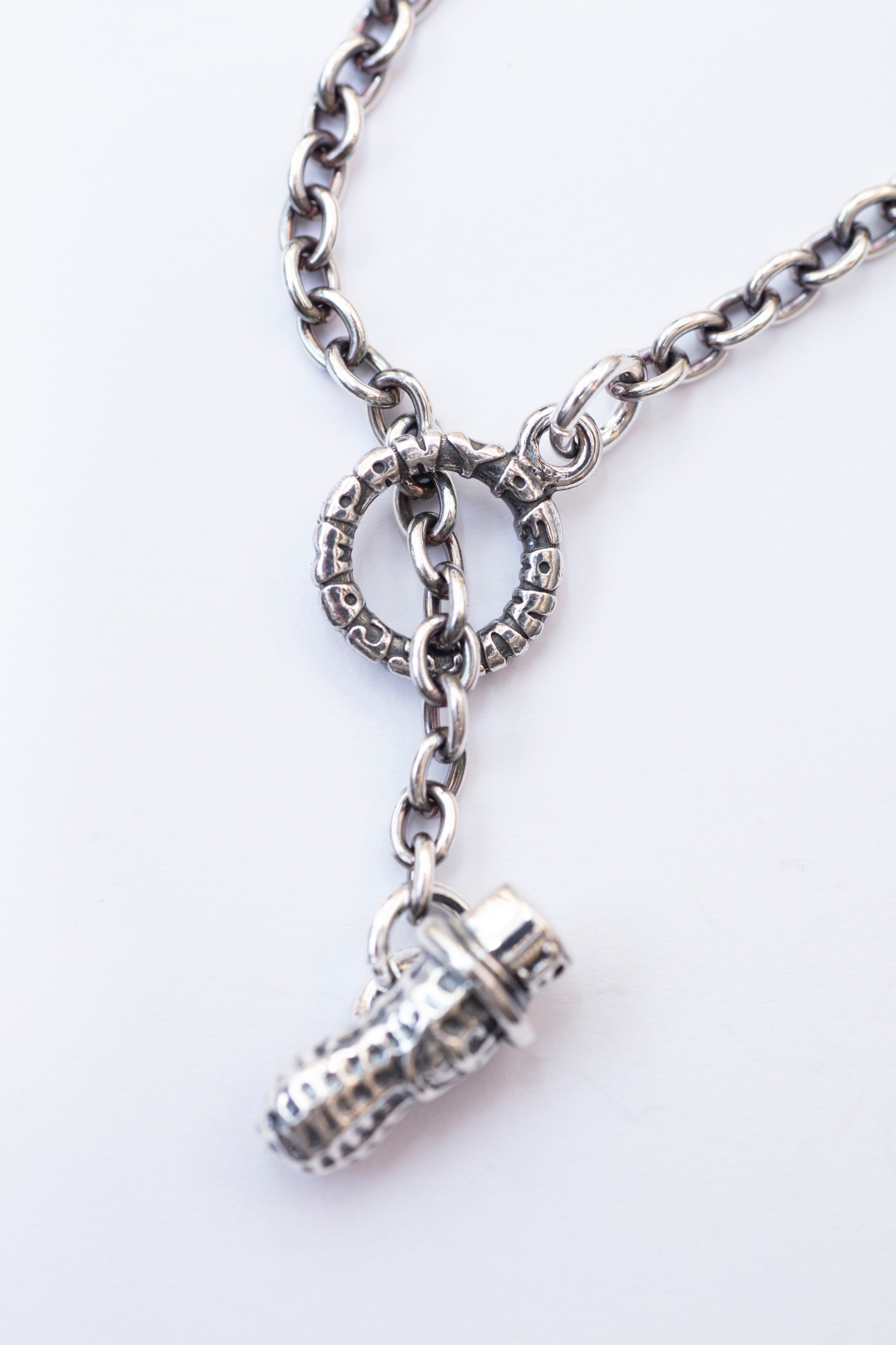 TATTOO PEANUTS MEDIUM　SLIDE　SILVERxK10 BERO TATTOO PEANUTS S size SV x k10PG + Peanuts silver Chain 50cm アクセサリー