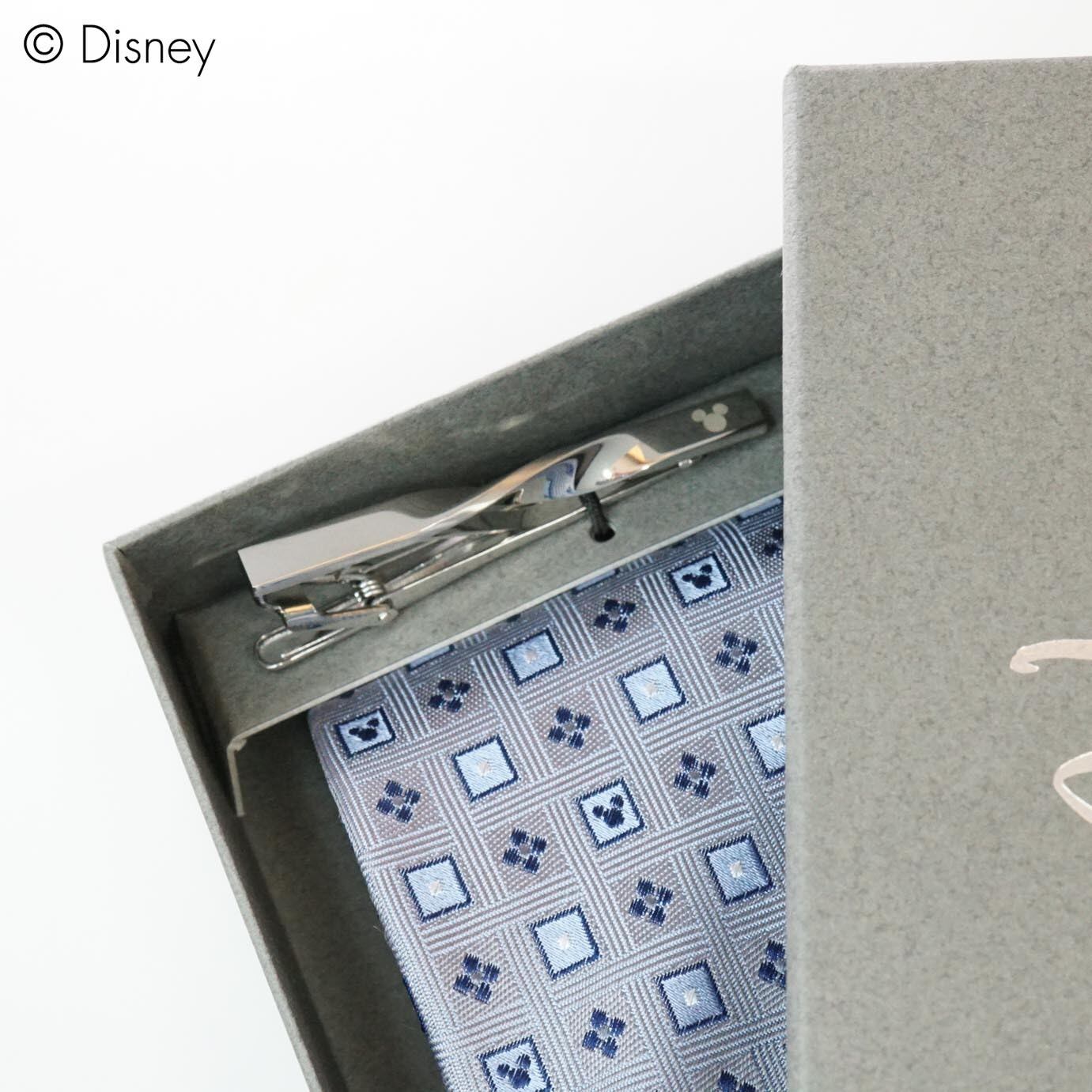 ディズニー ネクタイ タイピン ミッキー小柄シルバー Box付 Wicmarket