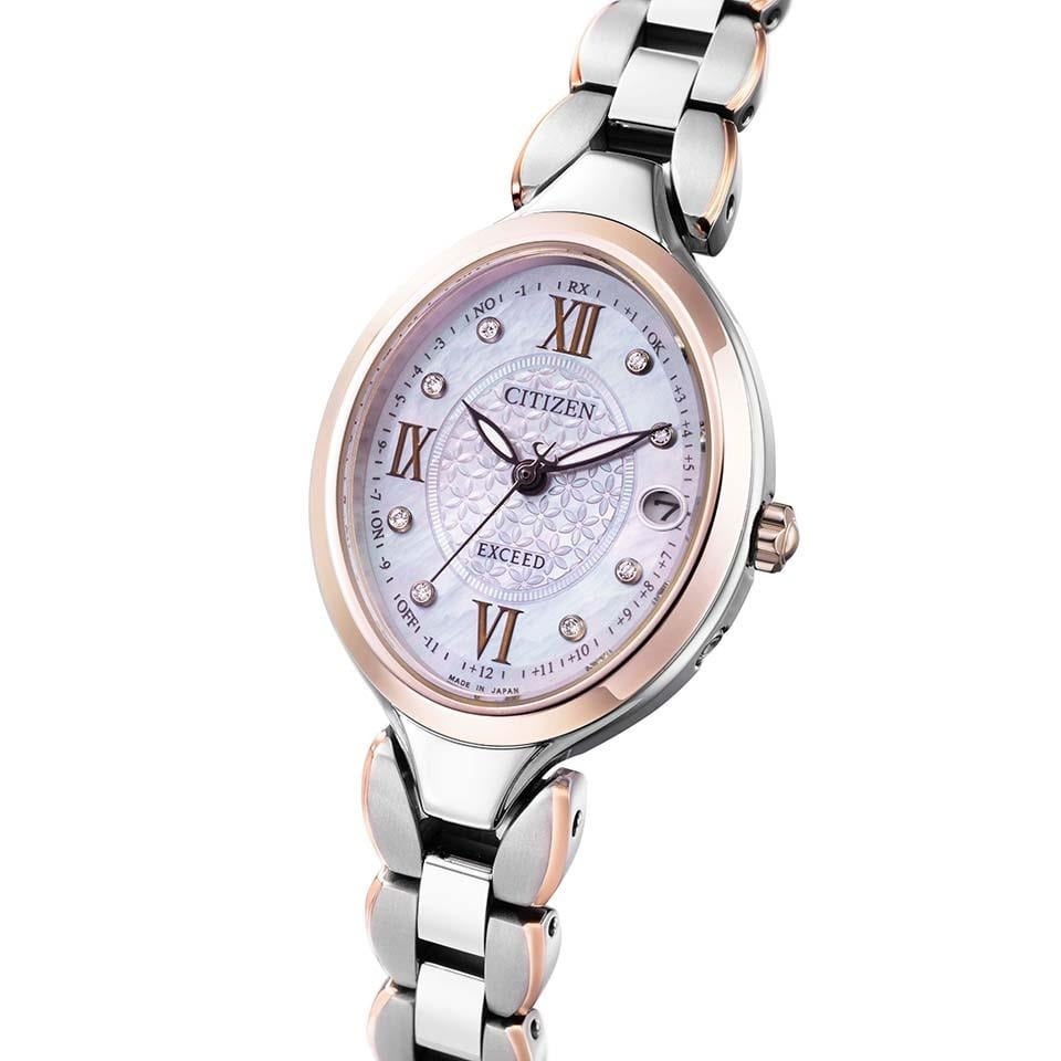 CITIZEN EXCEED シチズン エクシード エコドライブ 電波時計 白蝶貝