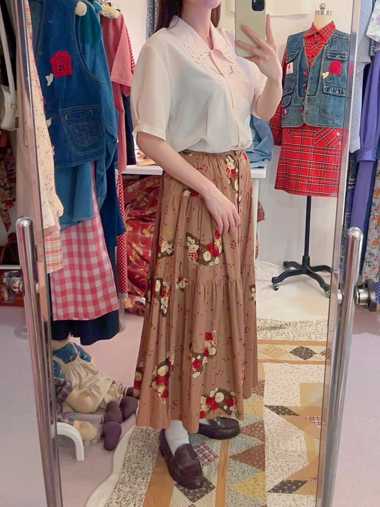 hidden heart pale pink blouse