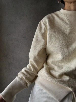 Cotton slub sweat/ river【ecru】