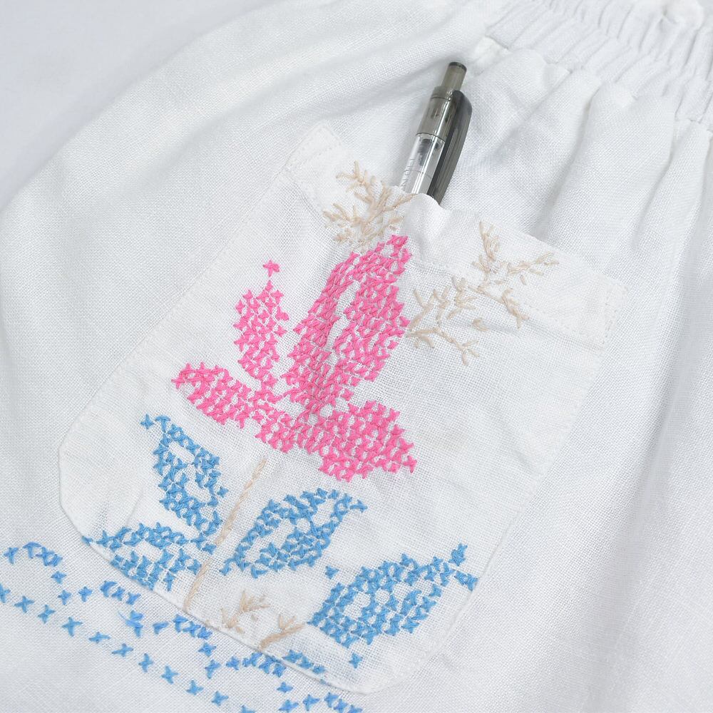 Remakeリメイク 再構築 テキスタイル クロスステッチ フラワー 刺繍