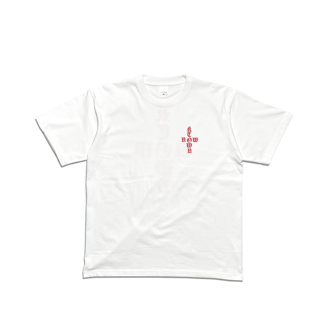 NOW  Tシャツ （WHITE×RED)