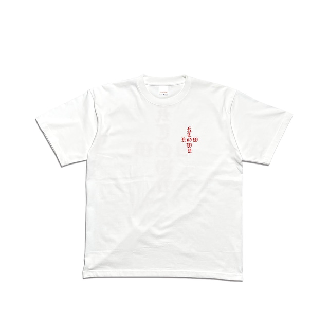 NOW  Tシャツ （WHITE×RED)