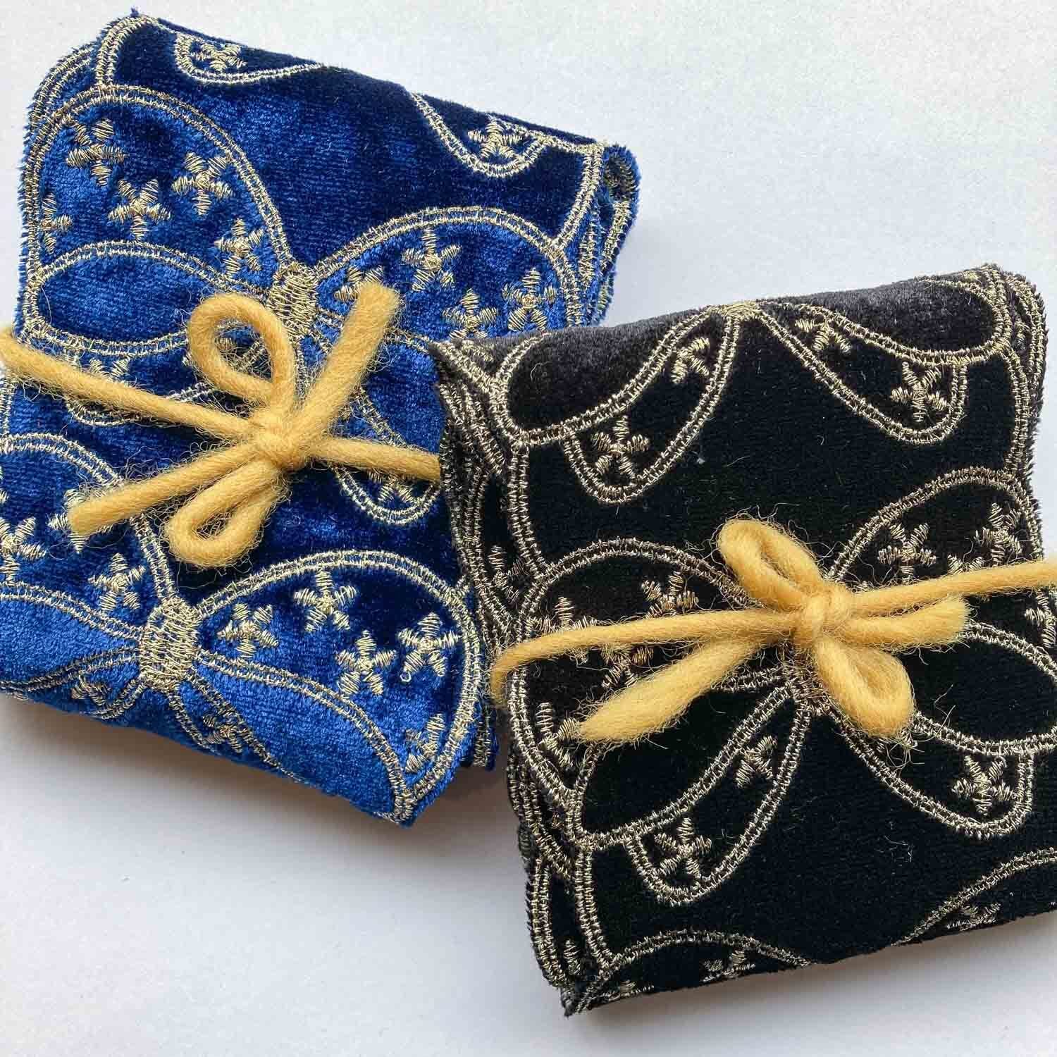 ベロアゴールドリボン刺繍リボン(1mカット) | Dua ベロアゴールドリボン刺繍リボン(1mカット) | Dua