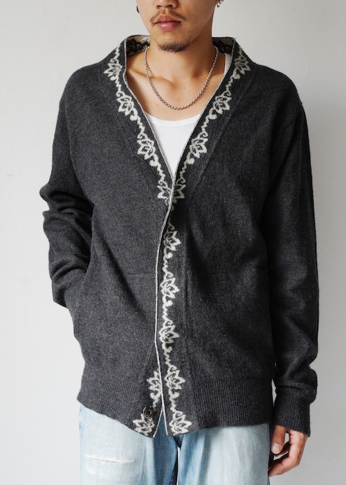 Y's for men 04AW pattern collar wool cardigan