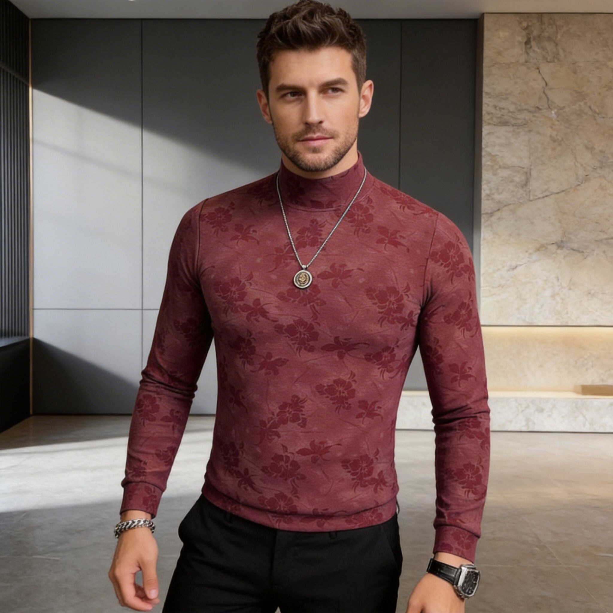 モードフラワープリントトップス(4color) M0846