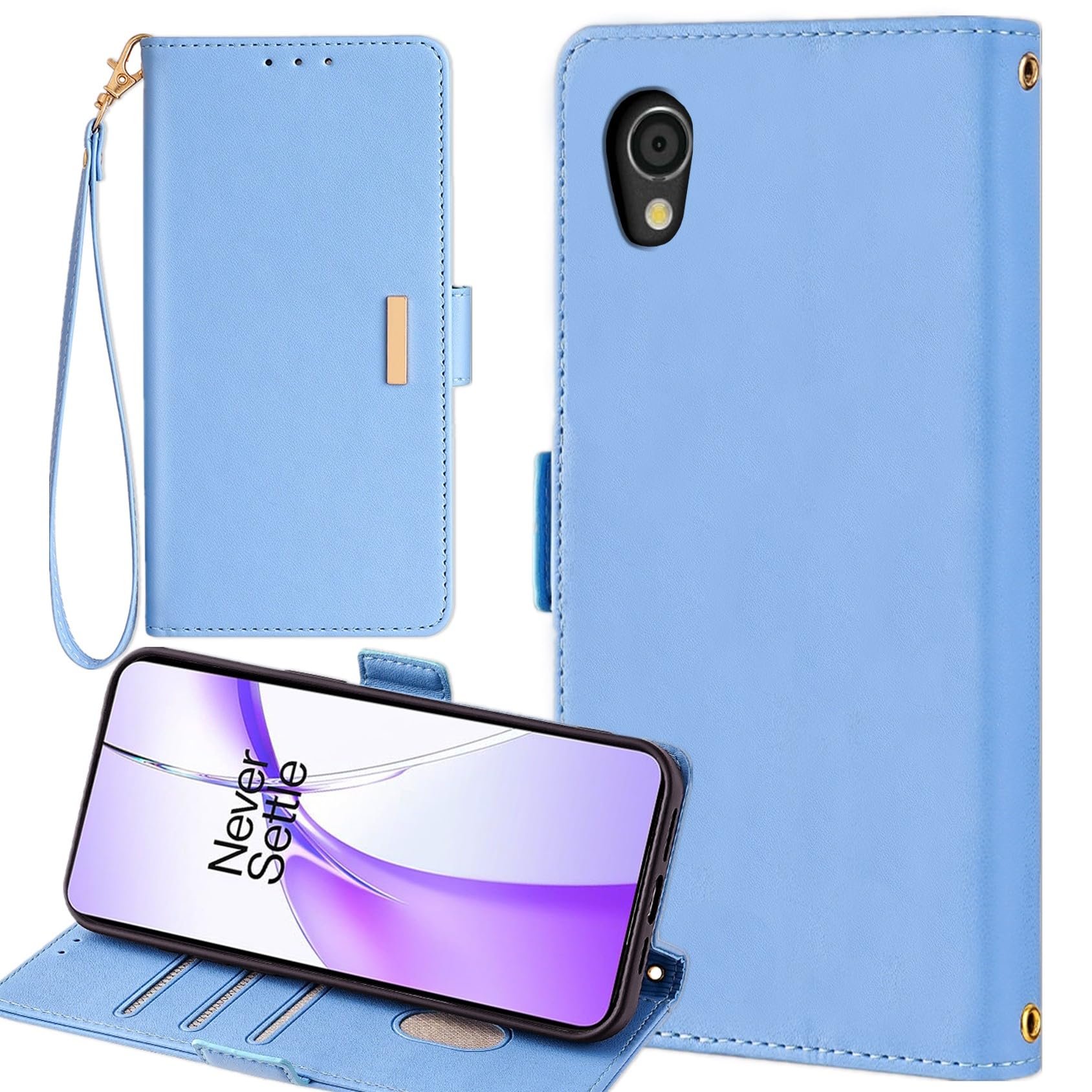 AQUOS sense2 ケース 手帳型 Android One S5 ストラップケース 通用 シャープ アクオスセンス2 SH-01L SH-M08 SHV43 SHV43-u docomo au 携帯ケース アンドロイド ワン S5 手帳型ケース SH01L SHM08 カバー 手帳 適用 Cobeimisr case マグネット 携帯カバー ストラップ ストラップ付き スマホケース ブルー