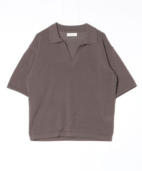 90's イングランド製 John Smedley S/S Knit Polo Shirt 40 / ジョン