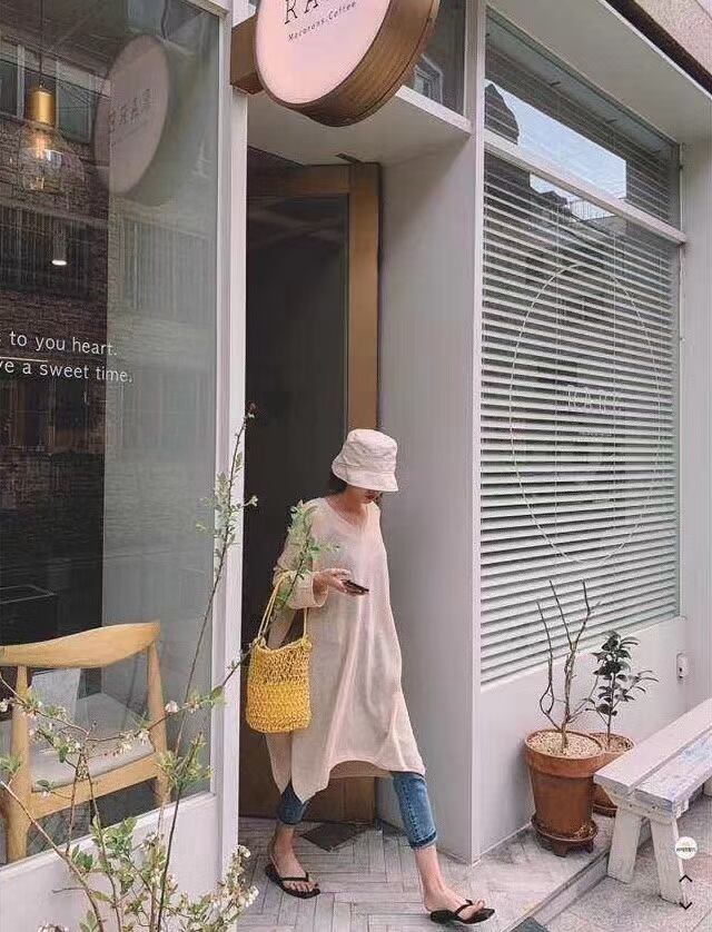 スリット入り シアーニットチュニック　AJ1079-2030