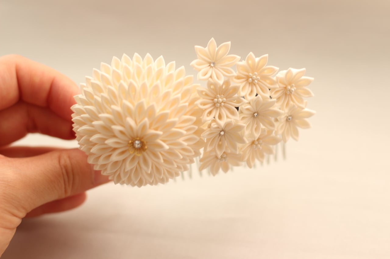 つまみ細工 コーム