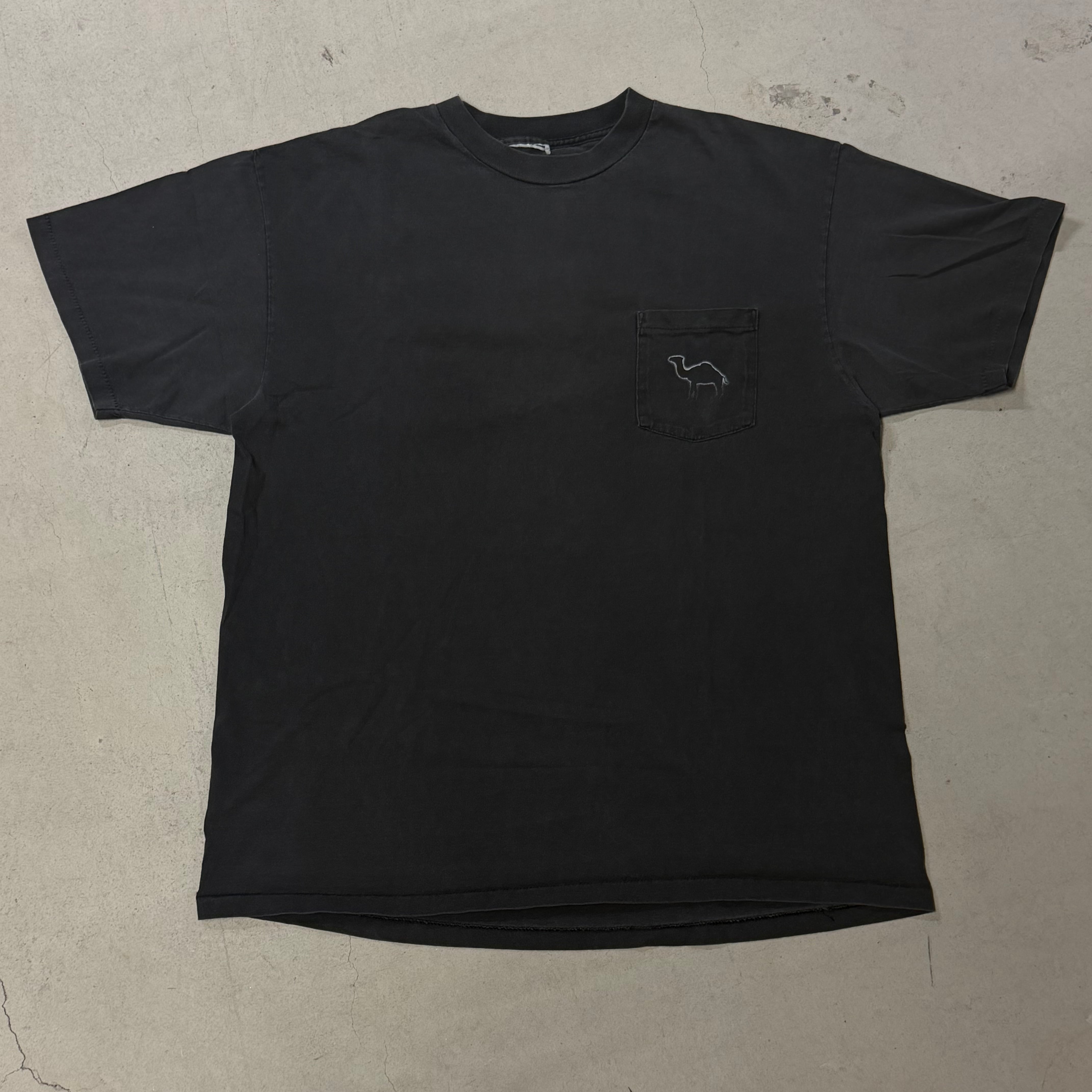 90s vintage CAMEL Black T-shirts 墨黒 fade CAMEL S/S TEE 1990'S OLD | safarionline