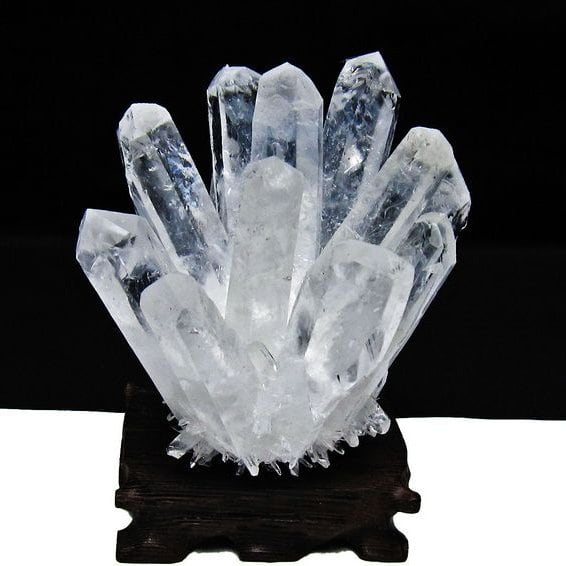 水晶 クラスター 水晶 原石 台座付属 一点物 182-8354