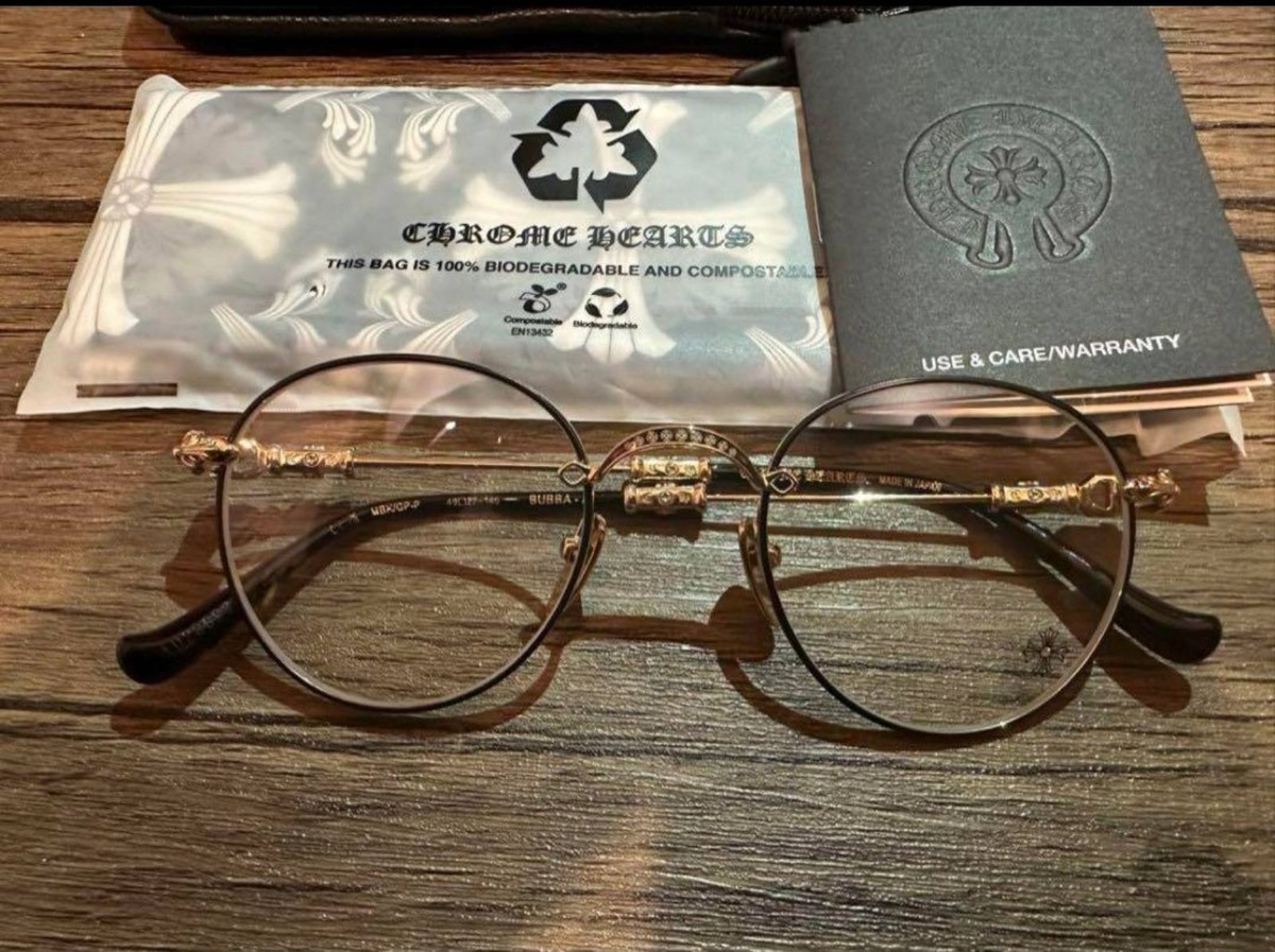 CHROME HEARTS クロムハーツ メガネ 眼鏡 アイウェア BUBBA-A MBK/GP-P  