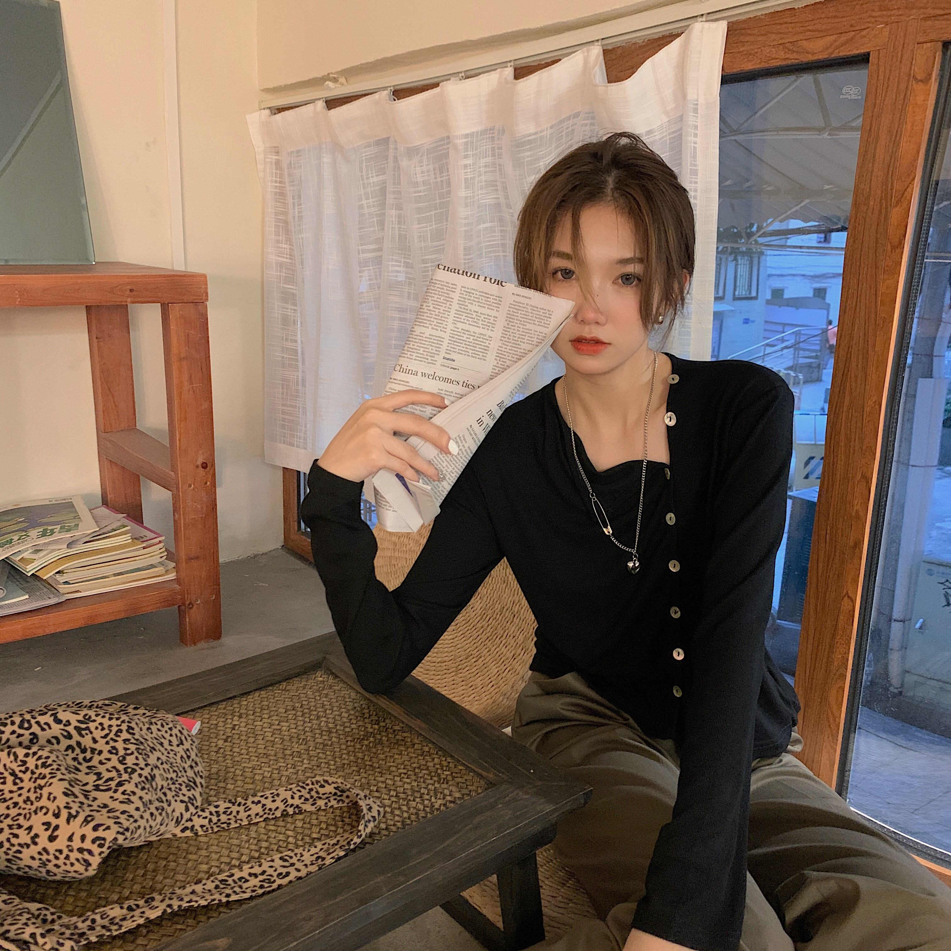 ニットカーディガンオータム薄手ジャケット 秋物 モンロー43602255851