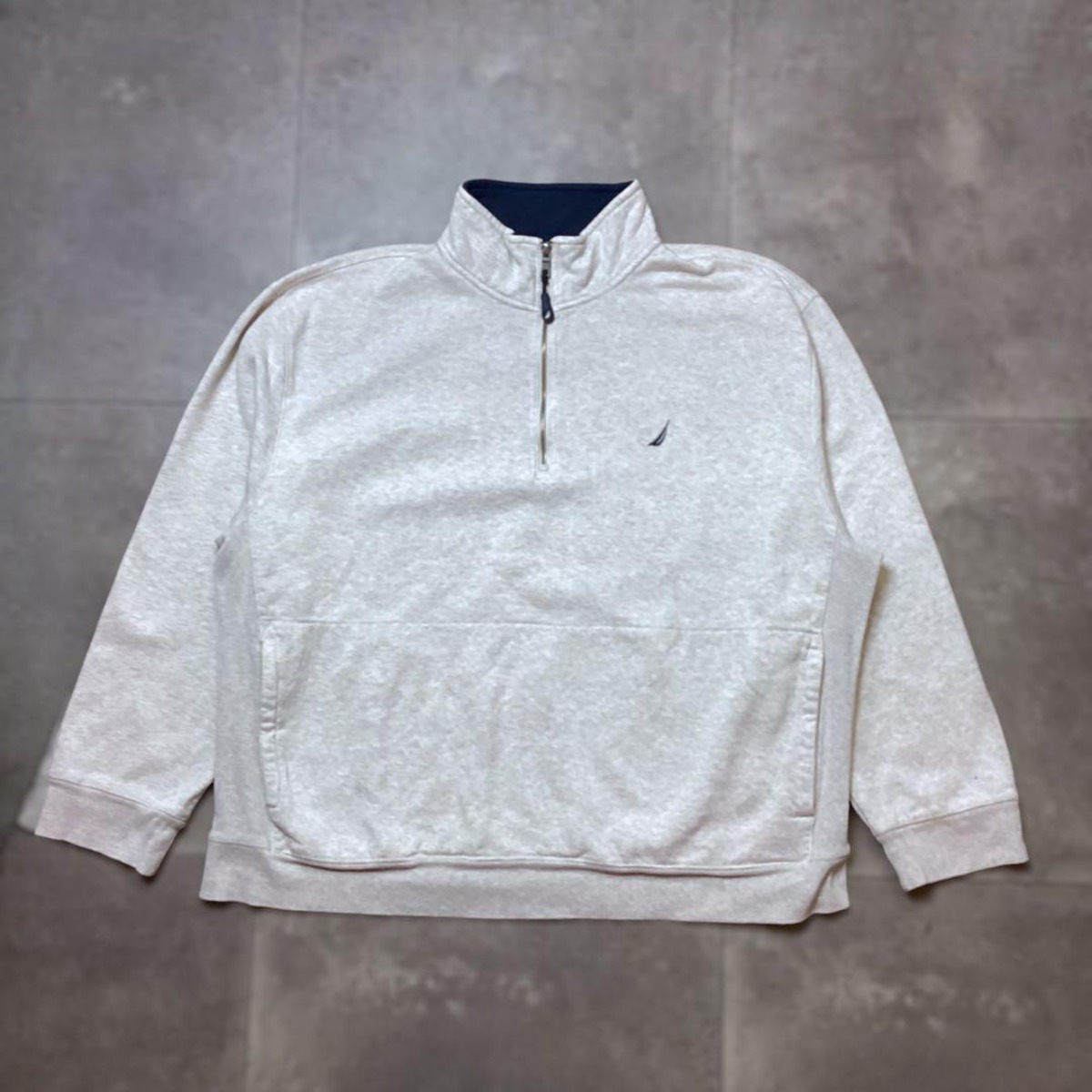 NAUTICA Half Zip Sweatshirts 2XL In Heather Grey / ノーティカ 