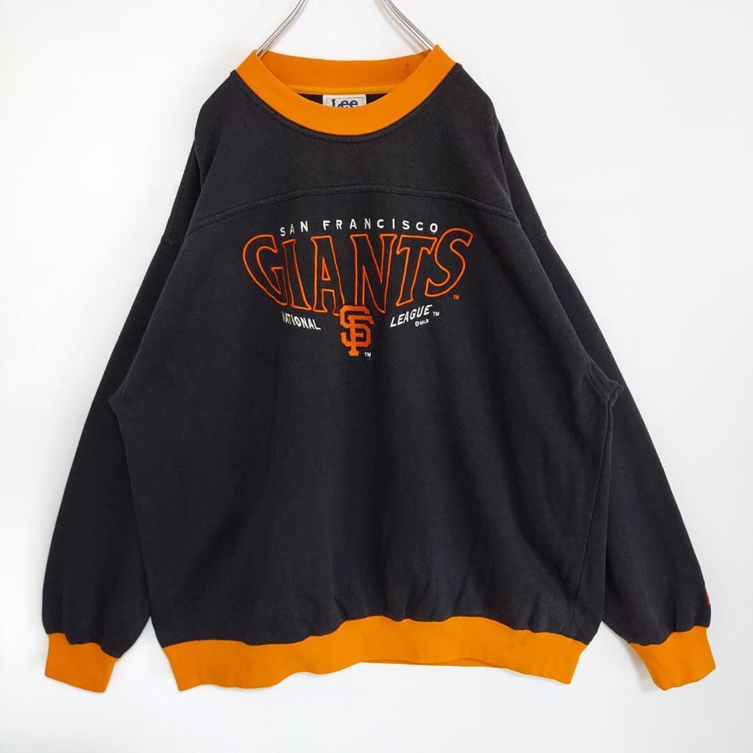 LEE ジャイアンツ NFL アーチロゴ ビッグロゴスウェット2XL ブルー青