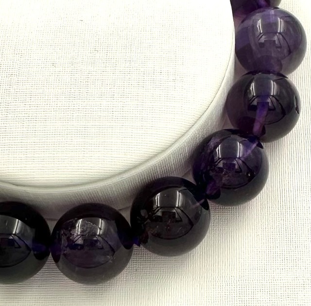 (01007)（内径選べる）ウルグアイ産アメジスト【11mm】Amethyst　紫水晶　ラウンドカット　アメトリン　厄除け　魔除け　ラウンドカット　パワーストーン　天然石