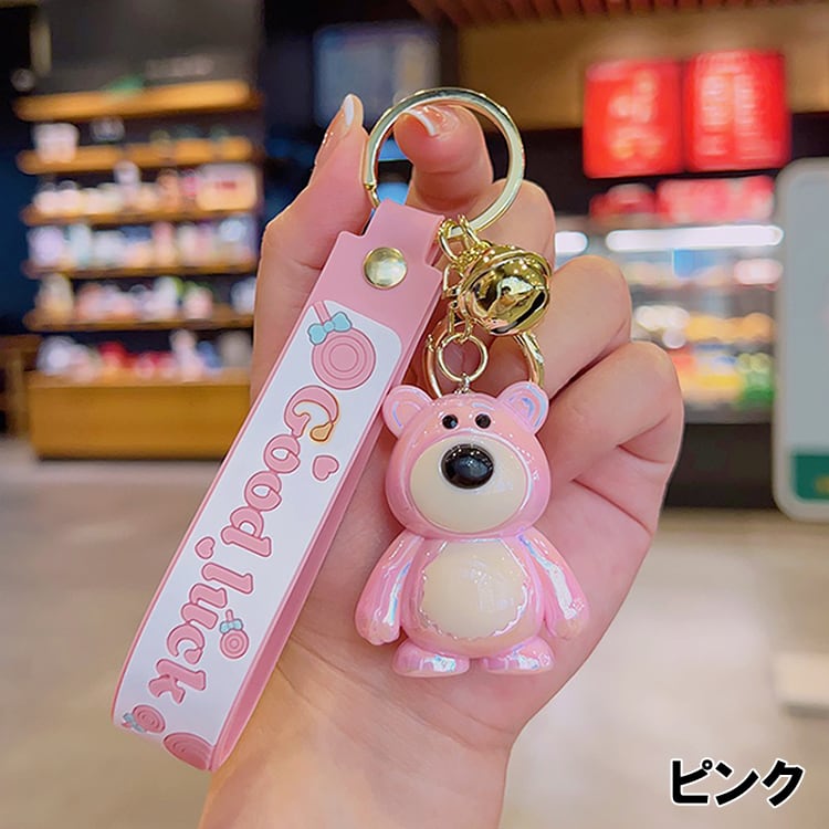 キーホルダー 電気クリスタル ベアー 韓国雑貨 かわいい キー キーホルダー 電気クリスタル ベアー 韓国雑貨 かわいい キー