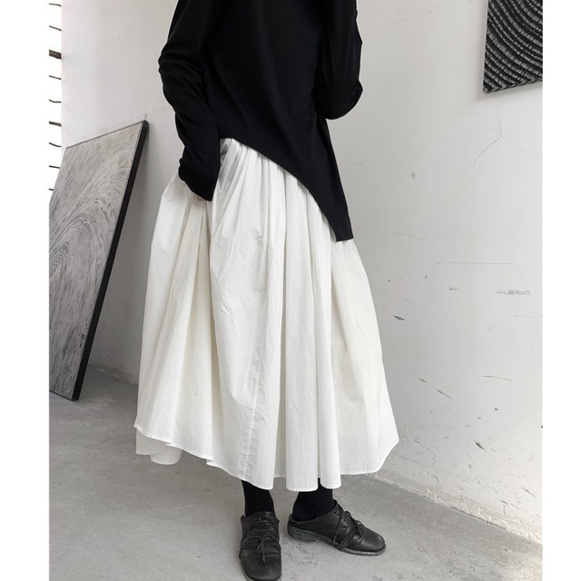 High waist volume lace skirt＊S-660