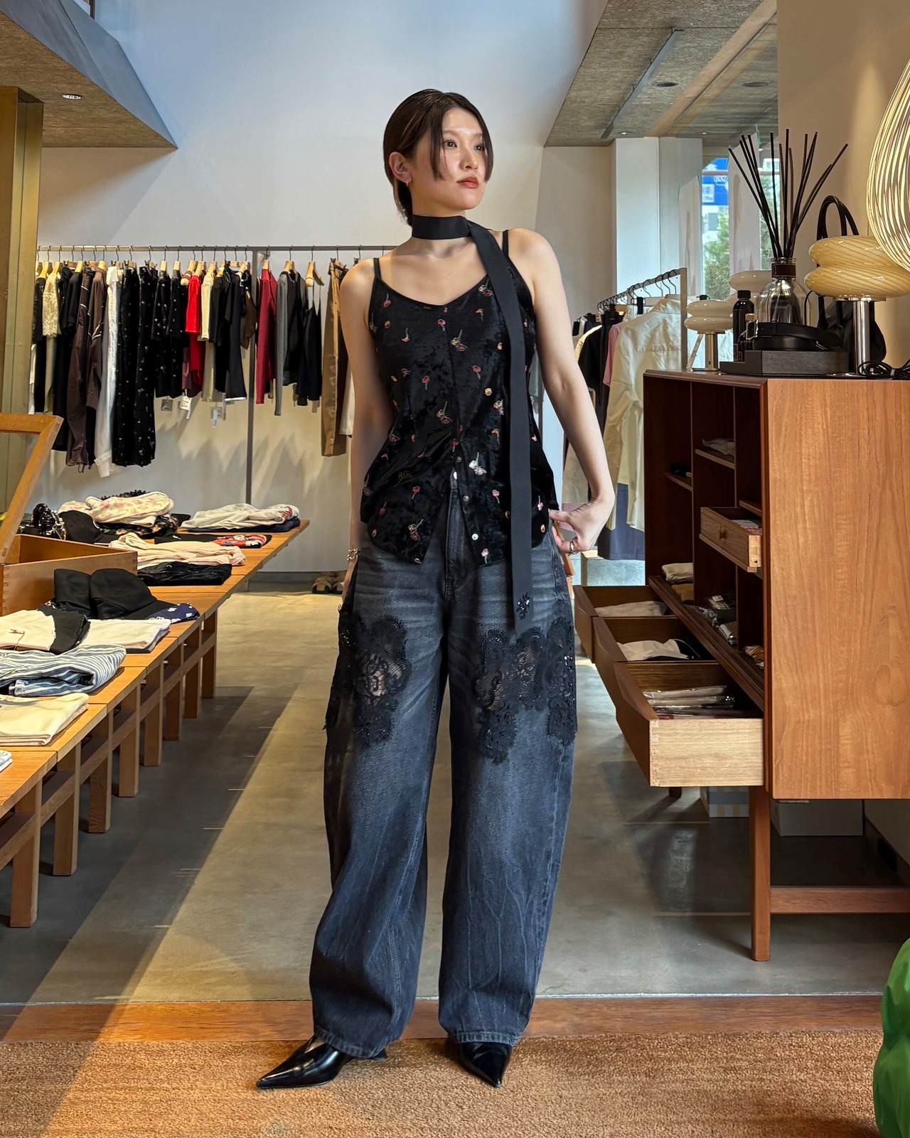 【再入荷】PRANK PROJECT プランクプロジェクト / レースデニム / Lace Embroidery Denim - 2