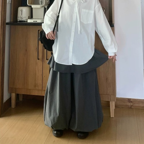 フリル重ねバルーンワイドパンツ ・12542