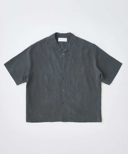 ADAM PATEK tiger embroidery short sleeve shirt (BLK) AP2615033